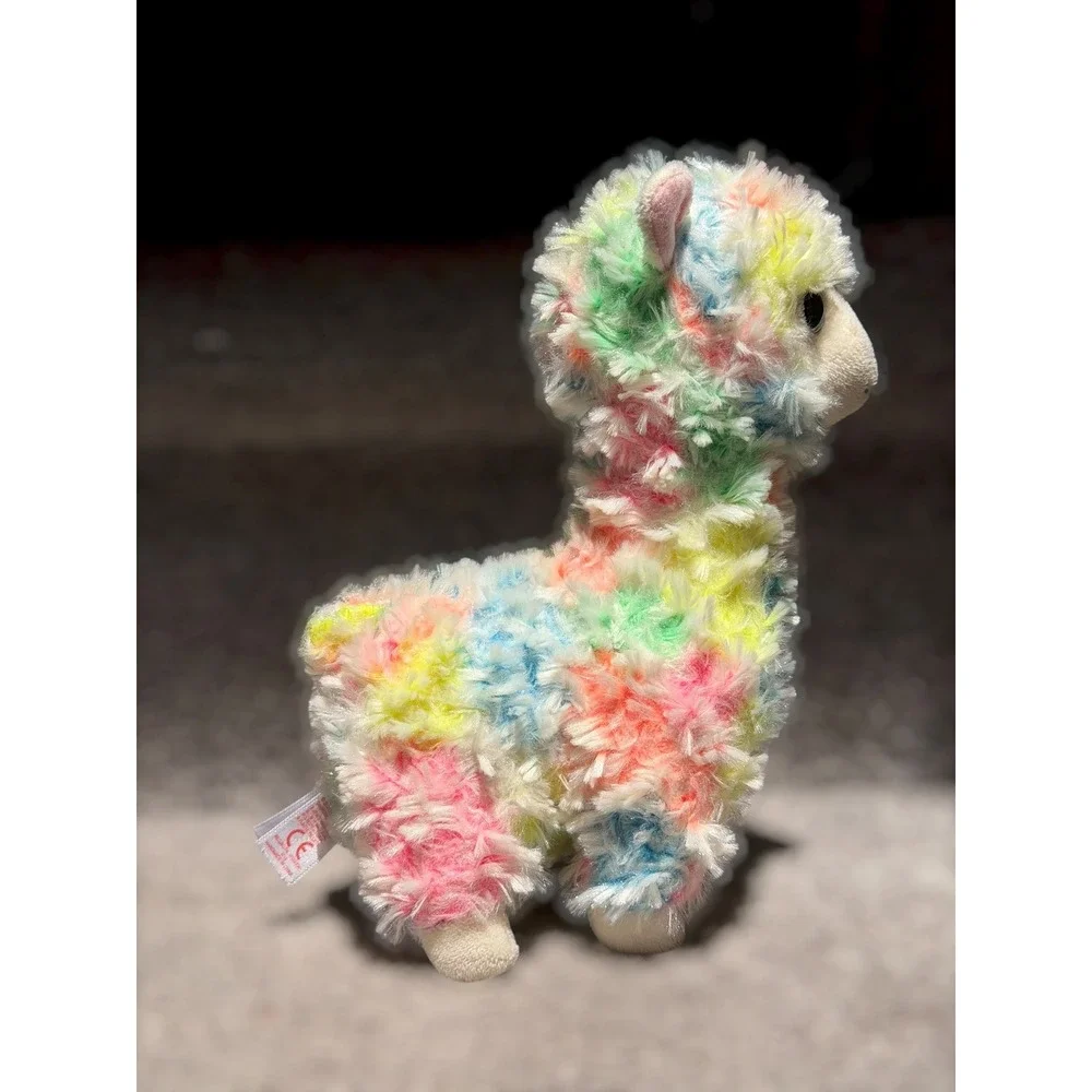 TY Beanie Boos Lola Rainbow Llama Plush 8